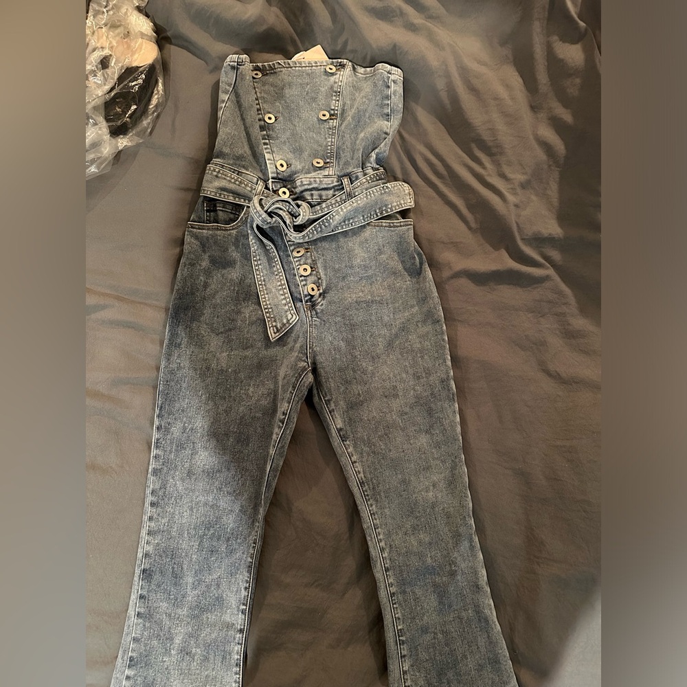 Kittenish Blue Denim Overalls
